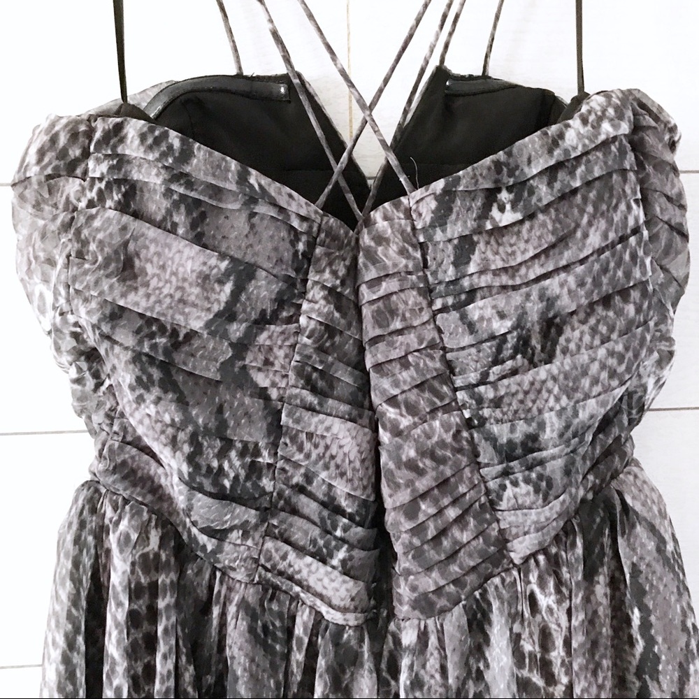 W118 By Walter Baker Gray Black Snake Dress - Picture 6 of 8
